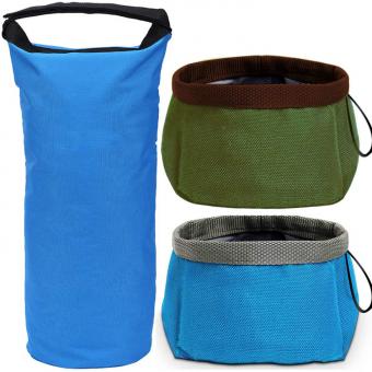 Portable Travel Dog Bowl Kit for Food and Water Suppliers
